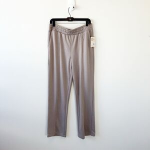 Danskin Essential Scuba Casual Pant Athleisure Quiet Luxury Taupe Size L NWT's